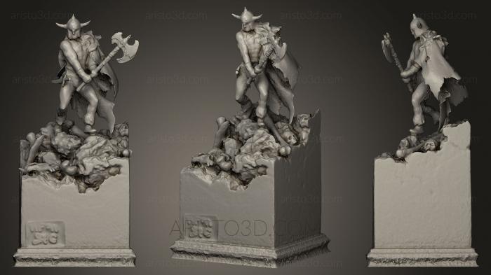 Figurines heroes, monsters and demons (STKM_0300) 3D model for CNC machine